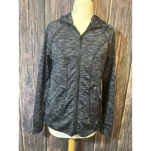 90 Degree by Reflex Women’s size L Full Zip Hoodie Heather Gray Thumb holes - Picture 1 of 10